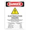 Signmission Safety Sign, OSHA Danger, 5" Height, Electrocution Hazard, Portrait, D-35-V-1780 OS-DS-D-35-V-1780 - alternate 1